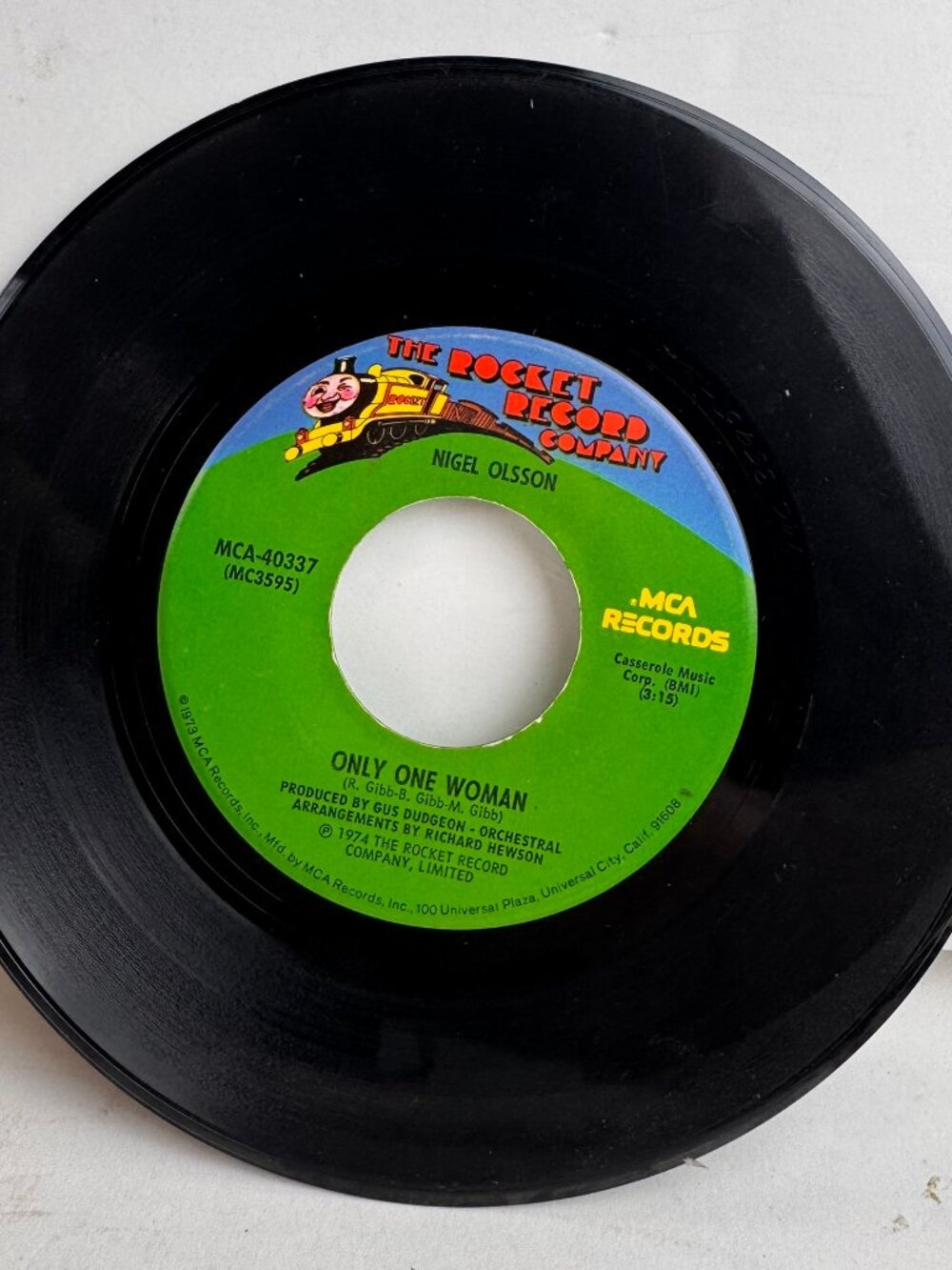 Nigel Olsson Only One Woman / In Good Time 1974 7" Vinyl 45 RPM Rocket MCA-40337